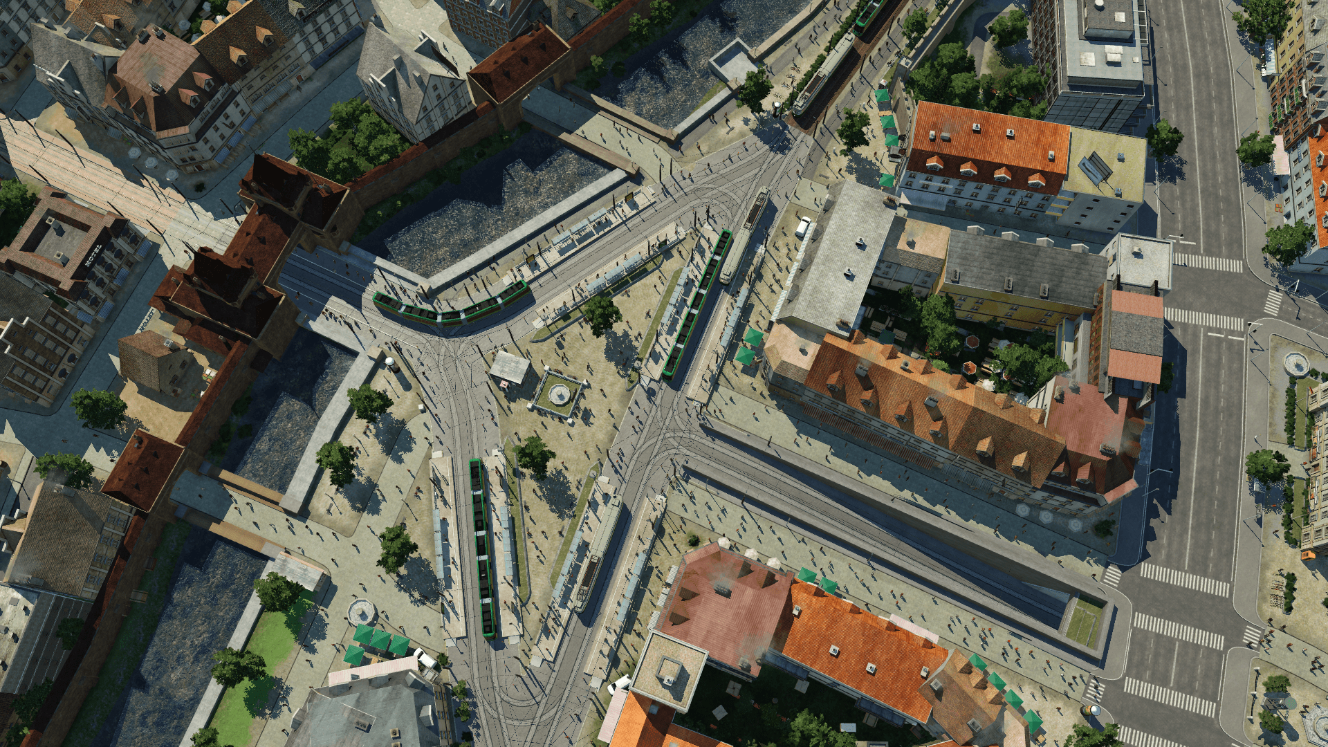 Stadtmitte von oben