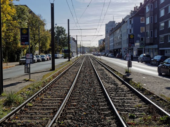 Gleise in der Humboldtstraße