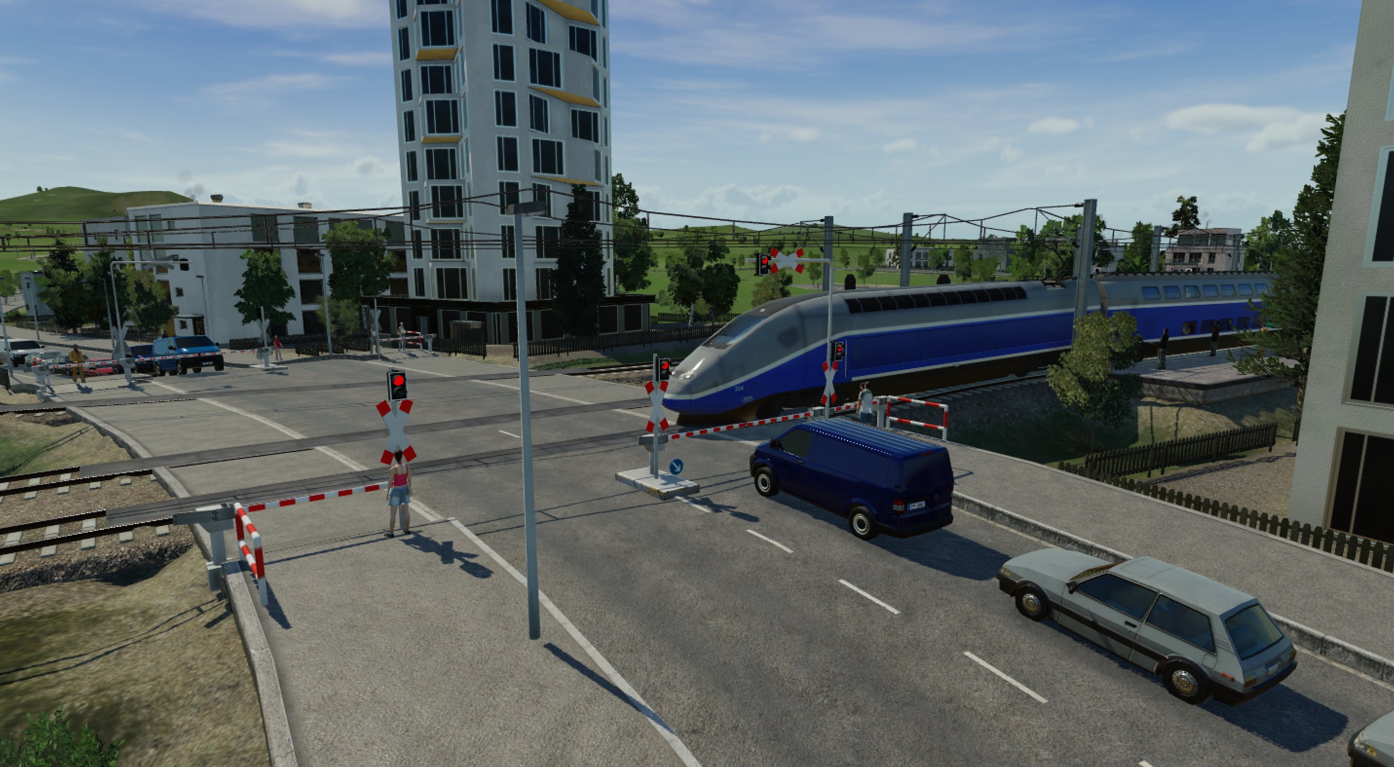 Stadt Bahnübergang