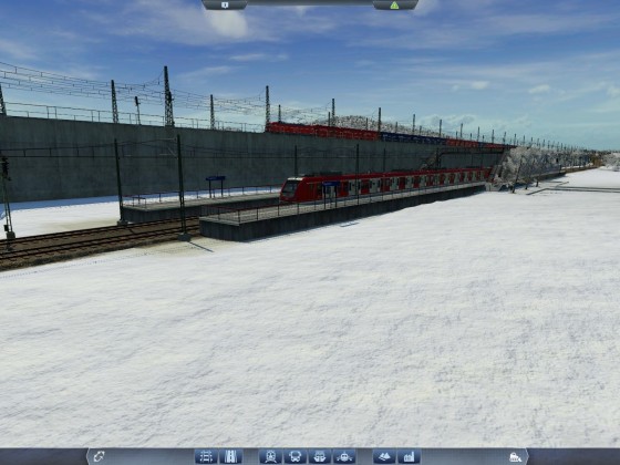 Bahnviadukt im Winter