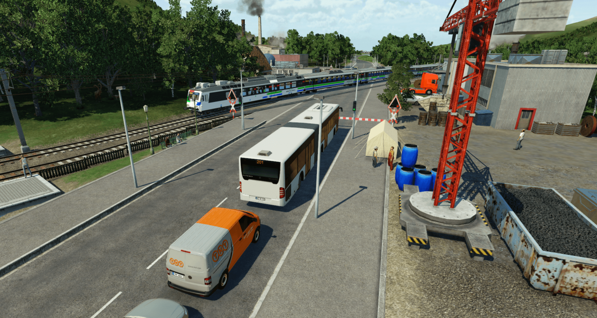 Bahnübergang an der Regionalstrecke