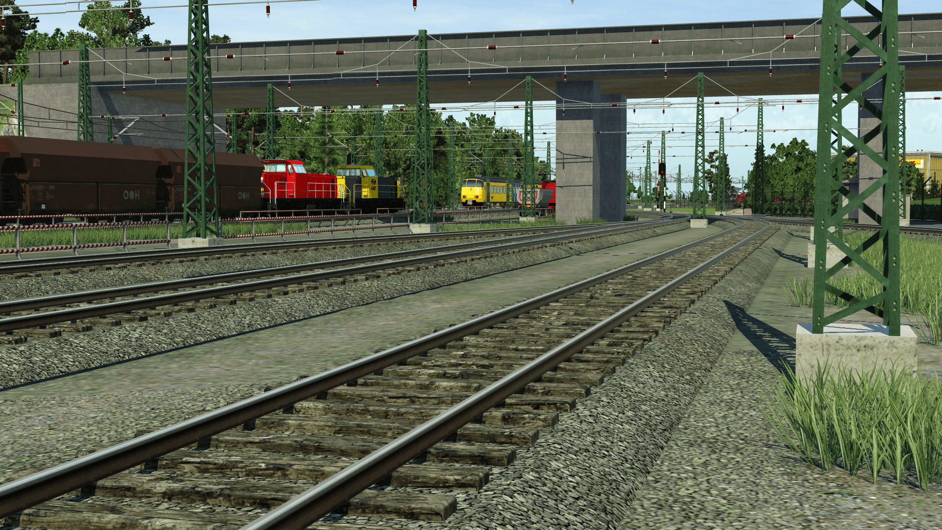 View towards the viaduct from the rail emplacement