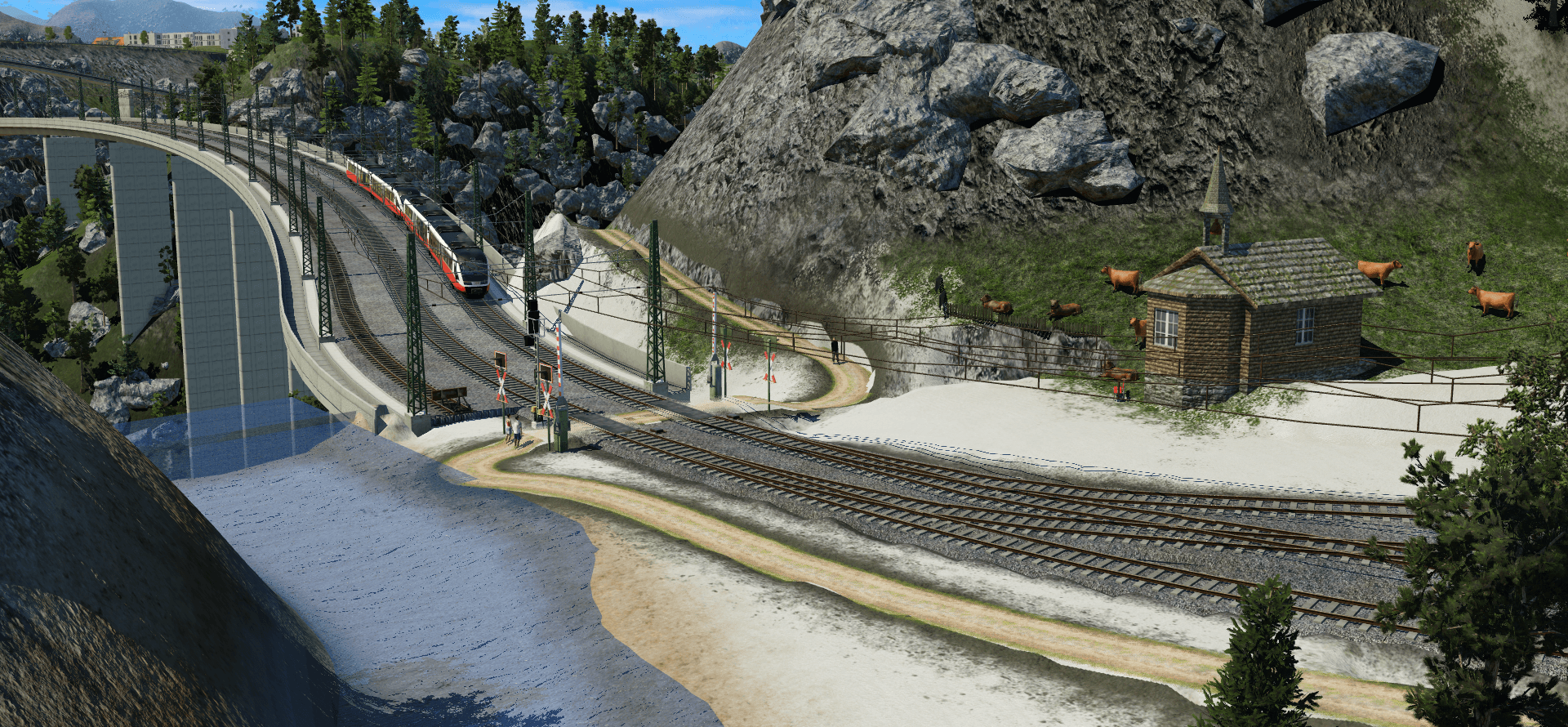 Der Wanderweg Bahnübergang von Kull