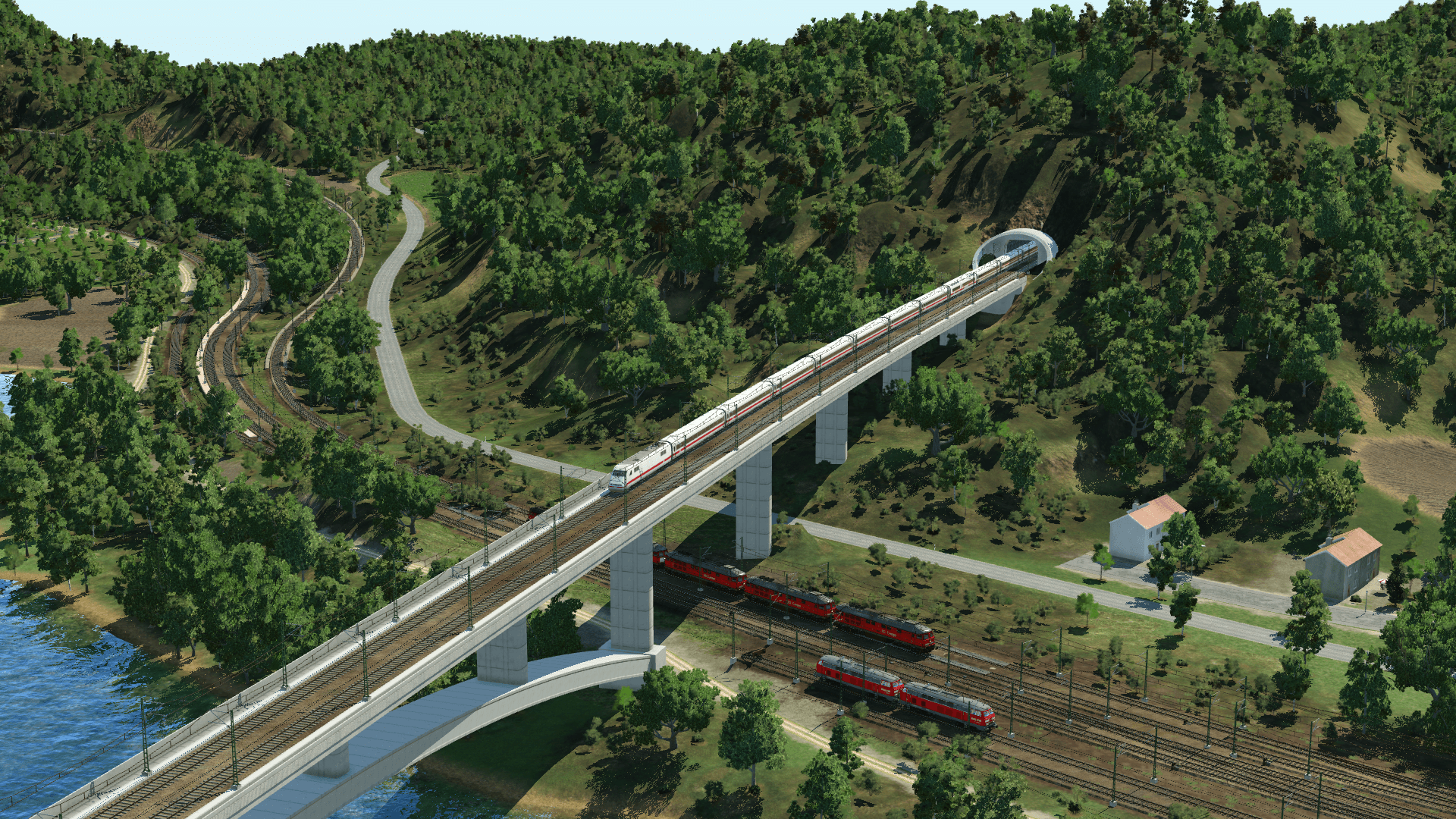 Die Schnellfahrstrecke bei Coswig