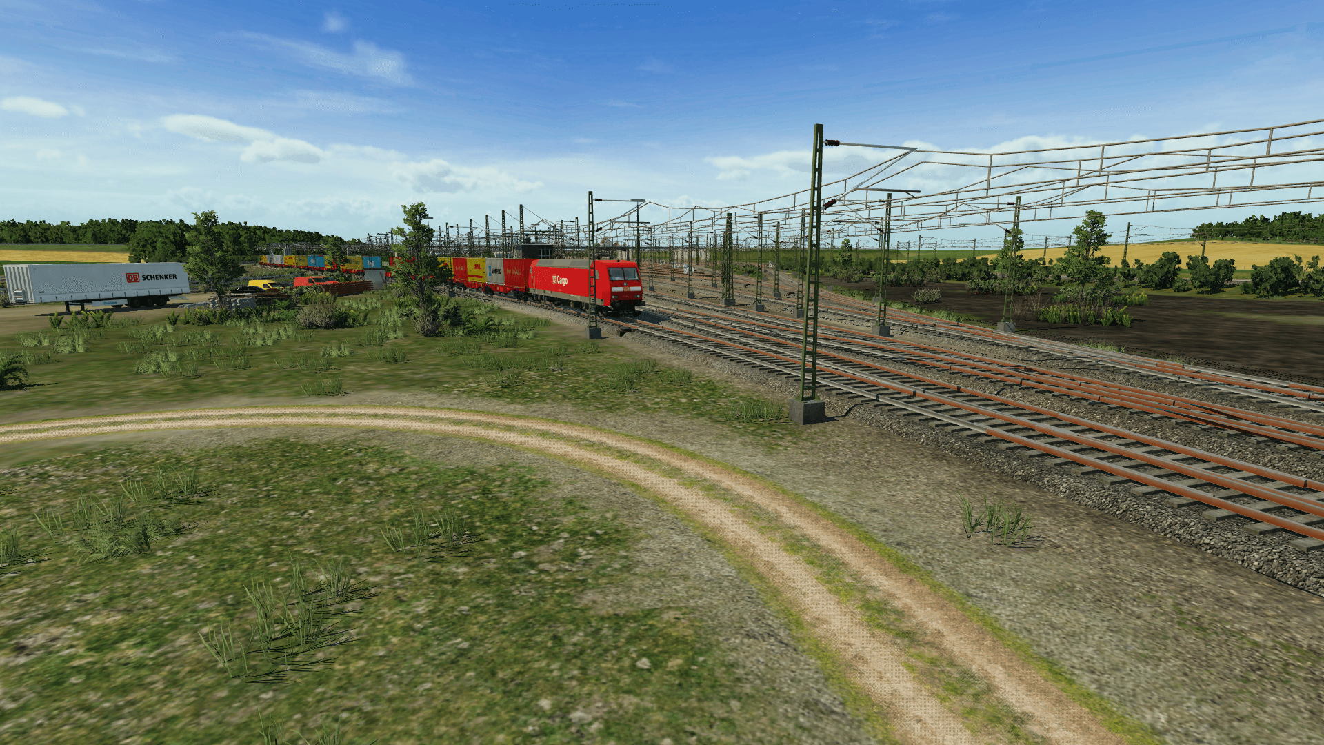 BR145 mit Containerzug
