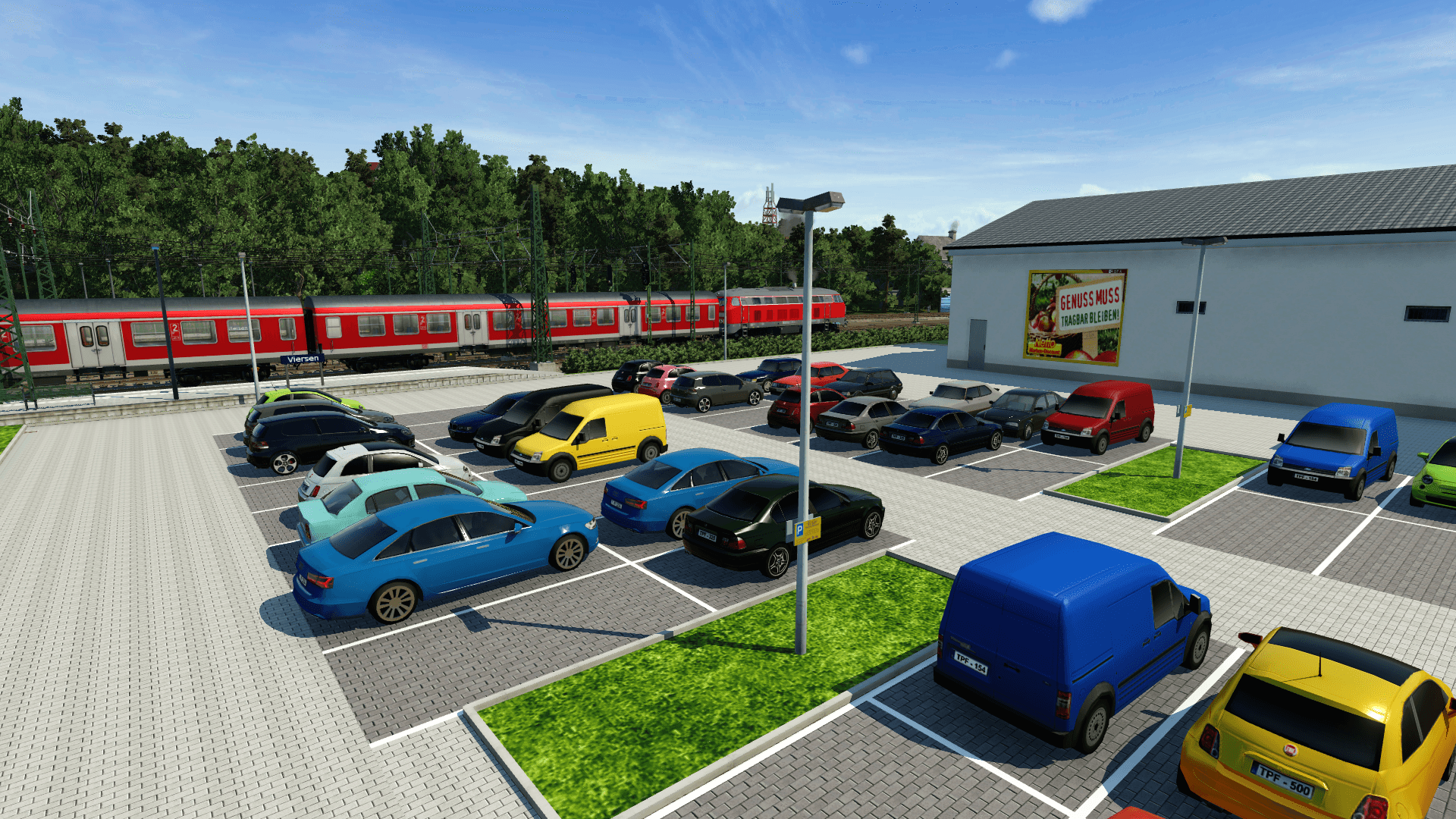 RE mit br 218 bei der Ausfahrt aus dem Bahnhof Viersen