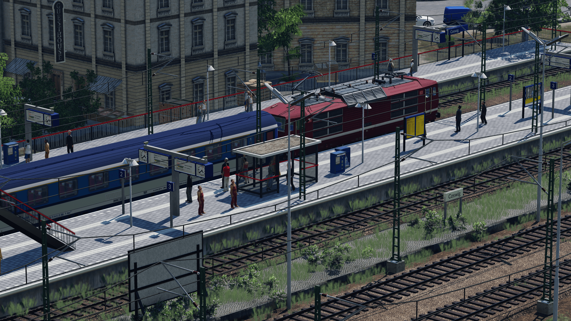 Eurocity aus Prag im Bahnhof