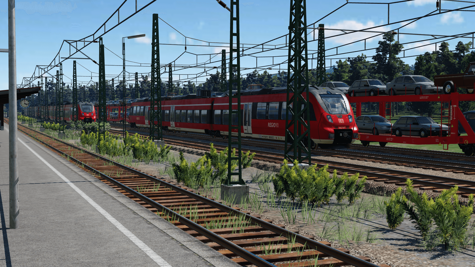 Am Bahnsteig auf den Zug warten