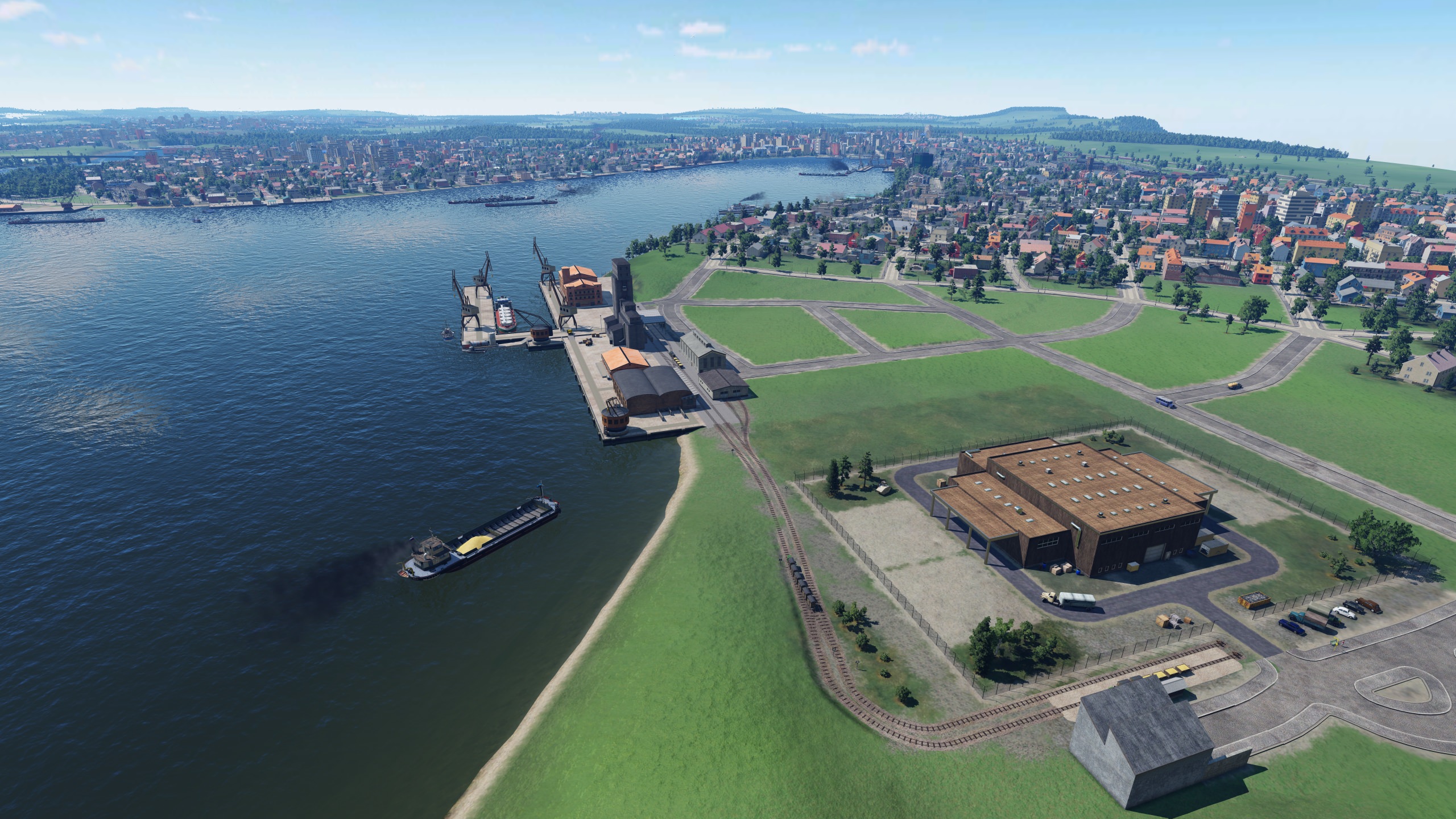 Hafenausbau und Werksbahn