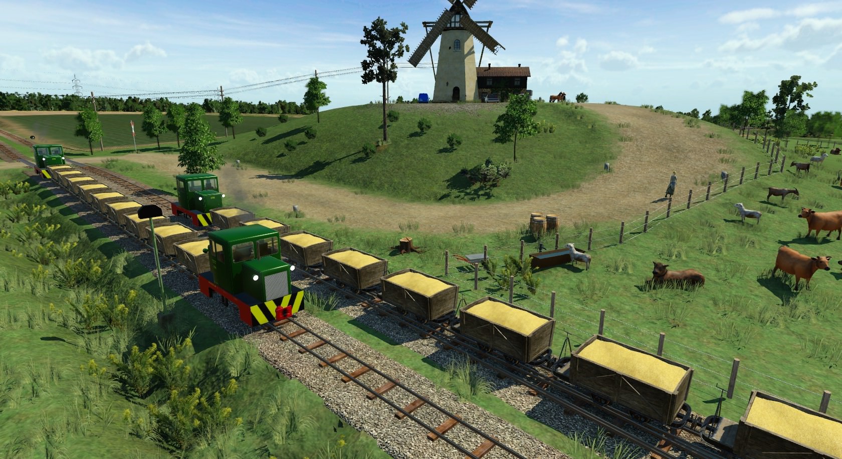 Feldbahn an der alten Mühle