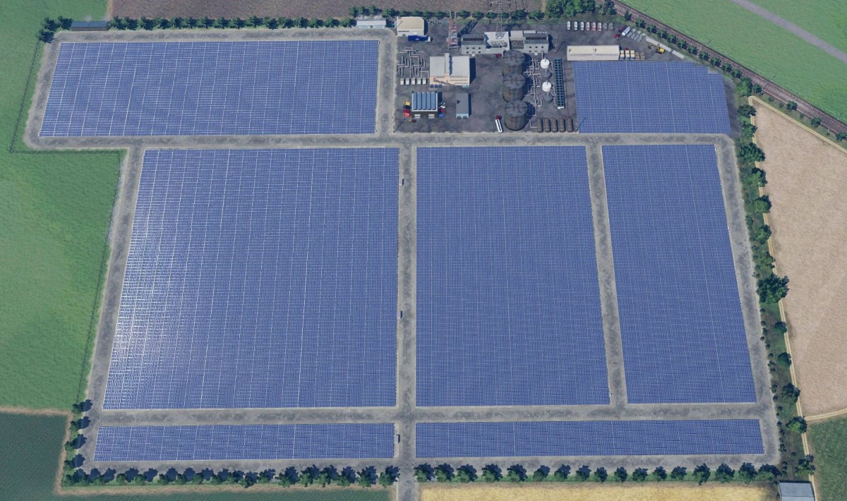 Luftbild Solarkraftwerk