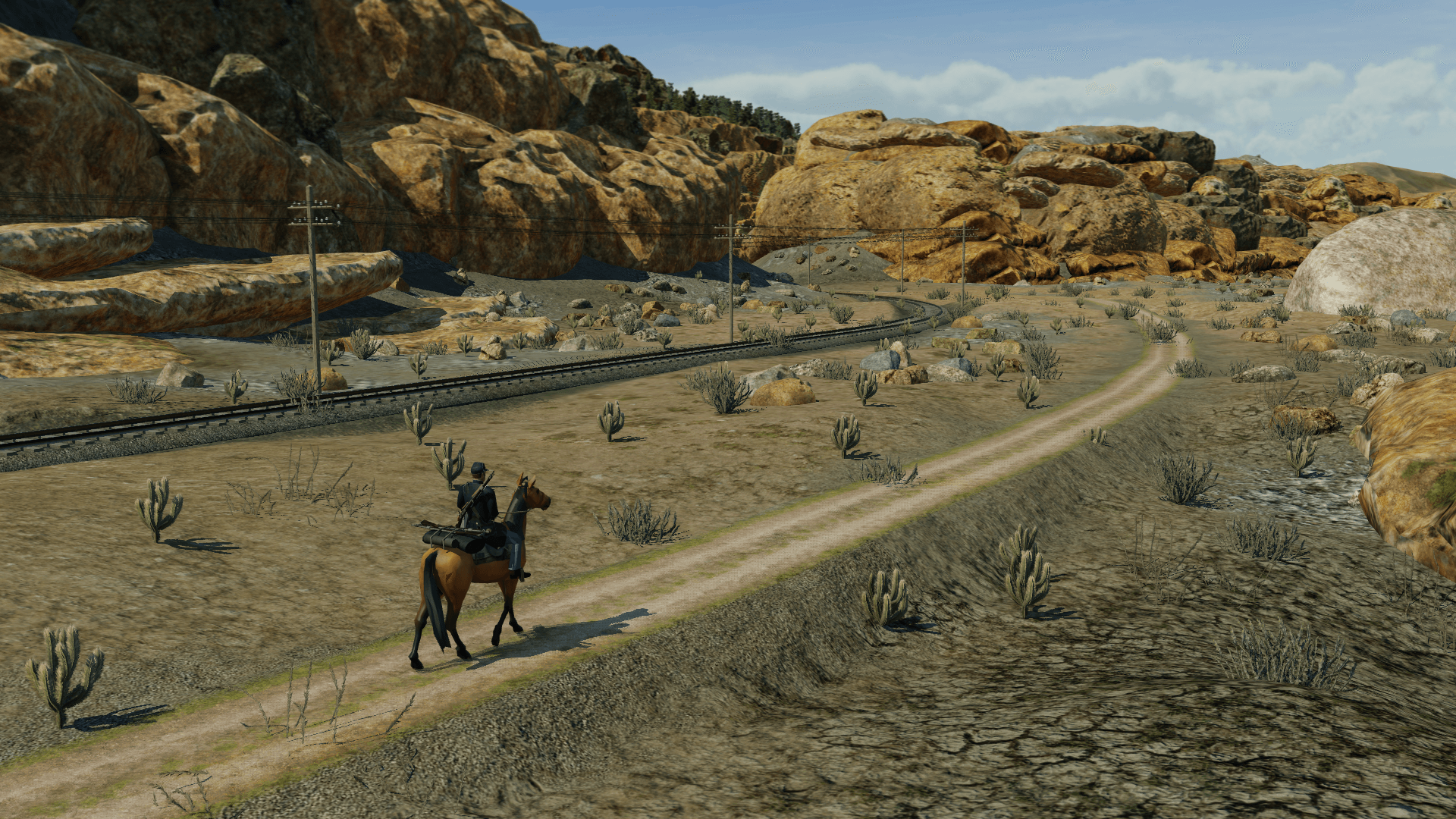 Union Soldier riding with a message to Adolino