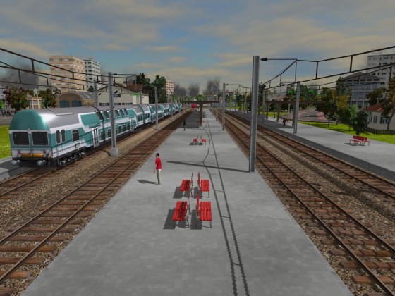 erster Umbau von 2 auf 4 Gleisbahnhof