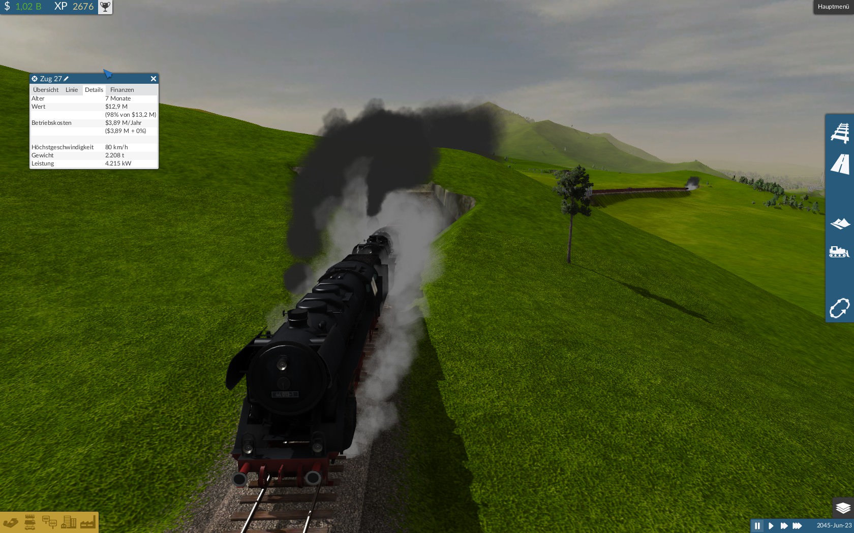 BR 44 3-fach Traktion auf Bergfahrt mit 2000t Zug