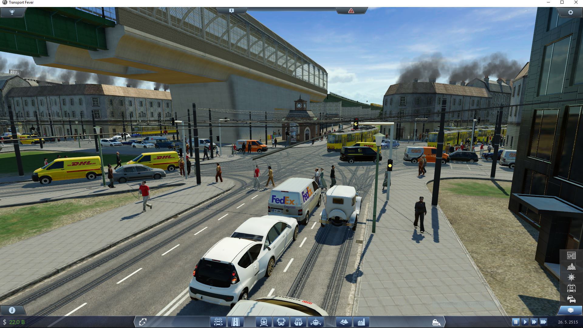 Ecke Eberswalder-Danziger Straße und Schönhauser Allee - Verkehrsbetrieb (Rush Hour)