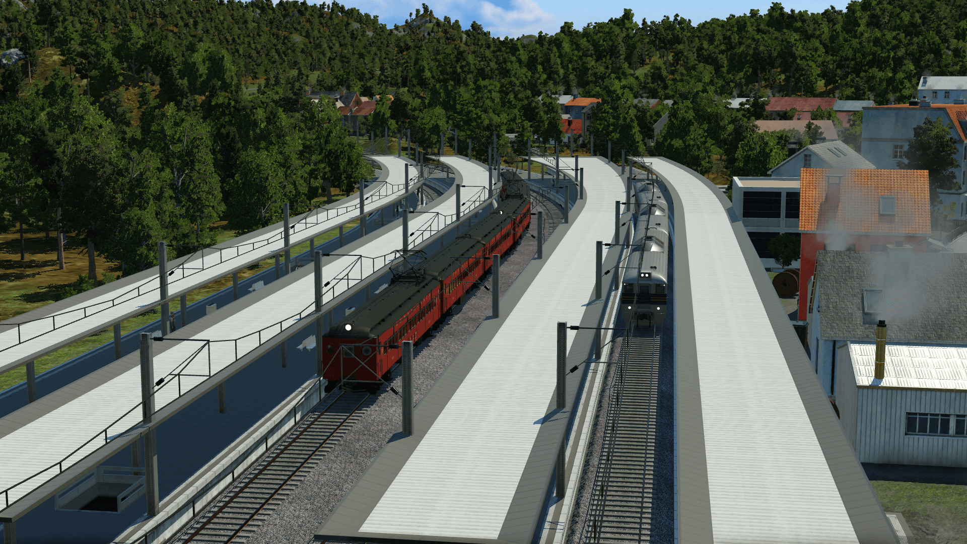 Sumoto Junction, hier trifft die elektrifizierte Vorort-Linie auf die Diesel-Nebenbahn.