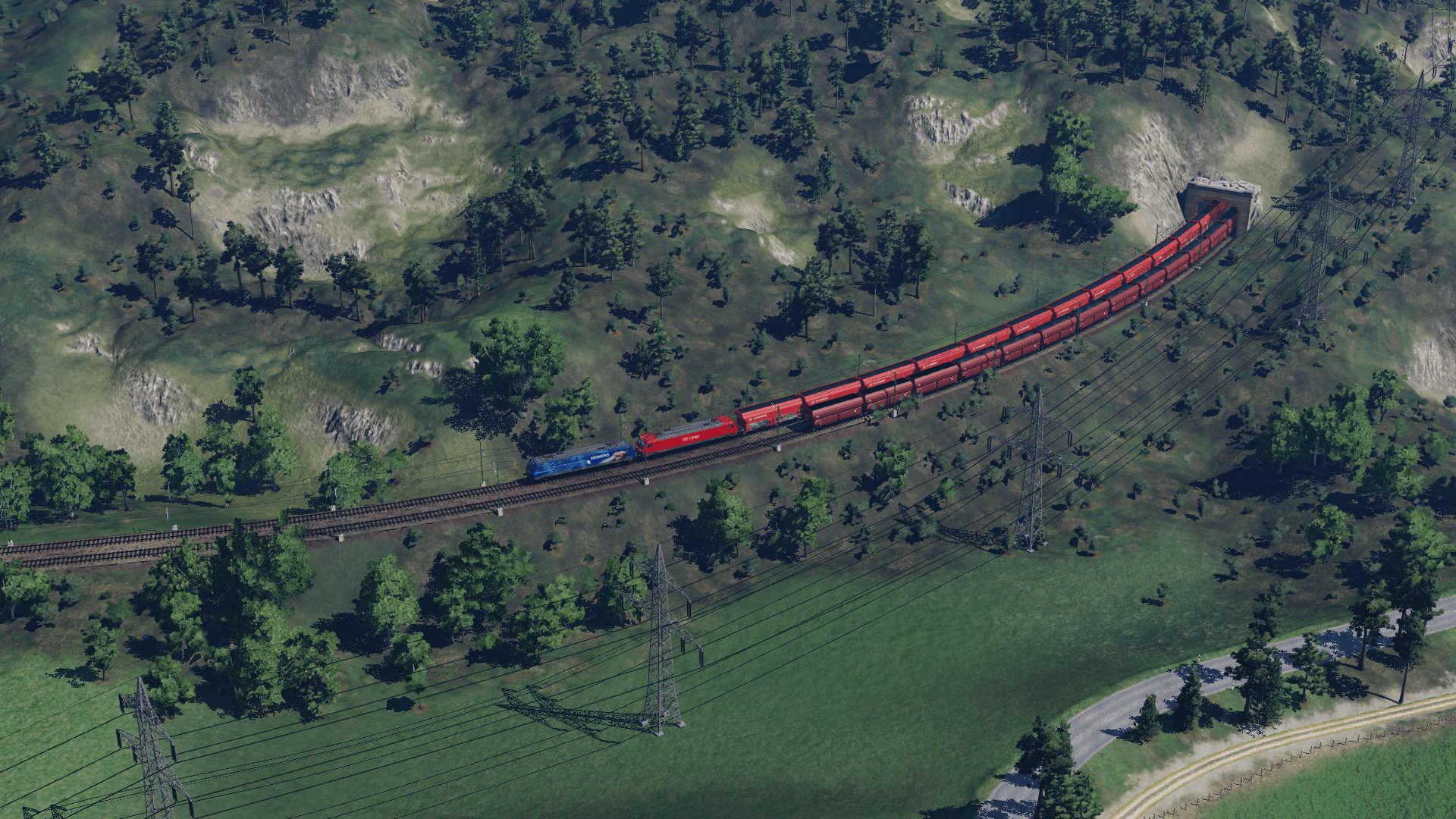 Kohlezug am Abend