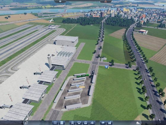 Greven/Bonn Int. Airport und Stadt Greven