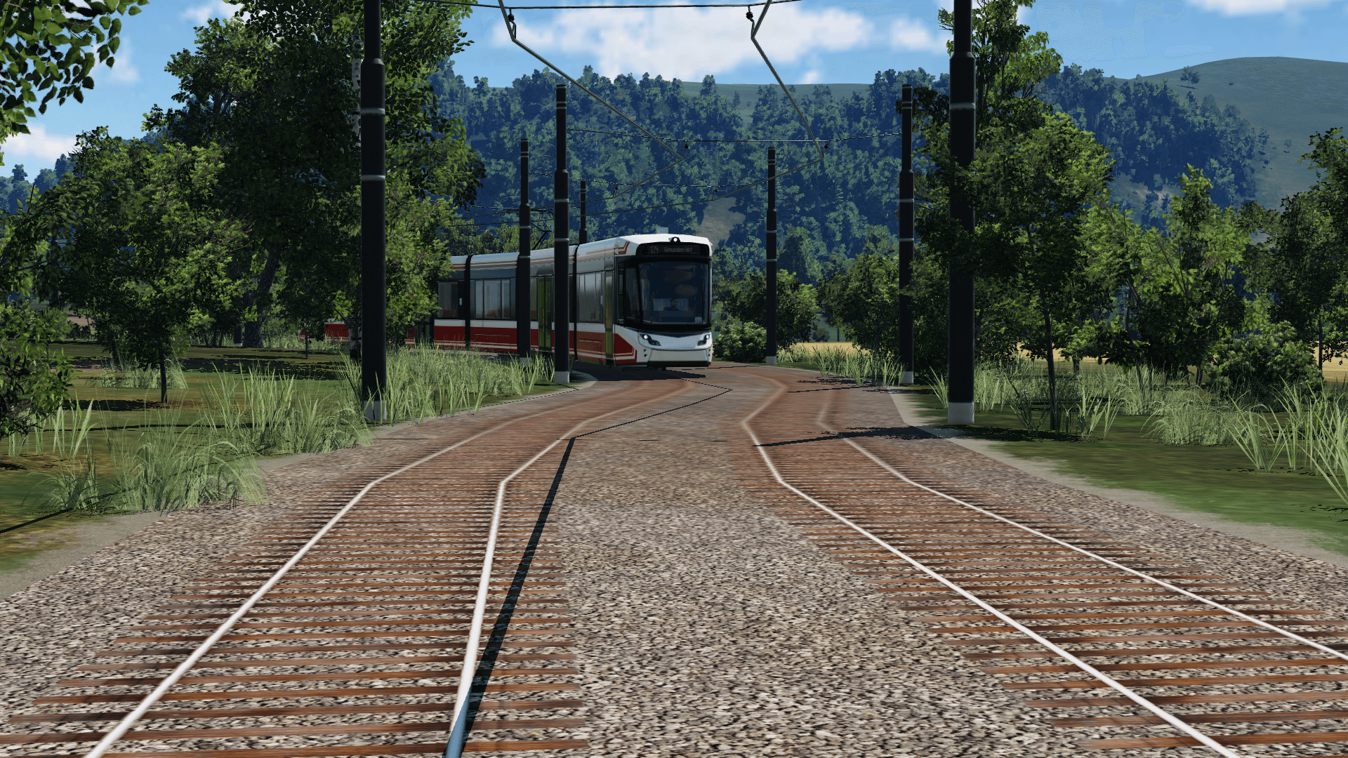 Straßenbahn der Verkehrsgesellschaft Bregenz auf dem Weg nach Dornbirn