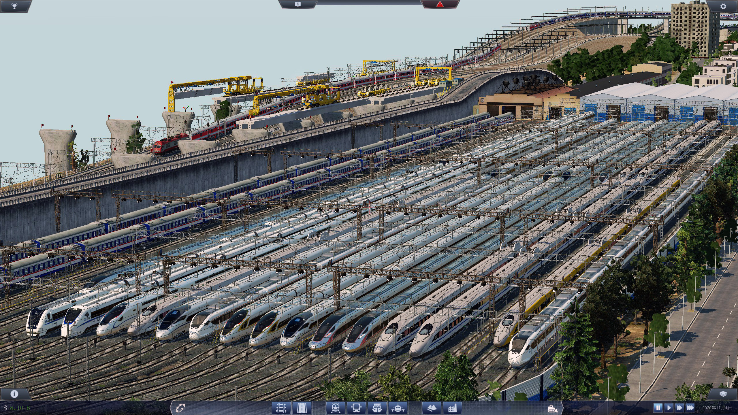High-speed rail rolling stock depot