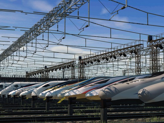 High-speed rail rolling stock depot