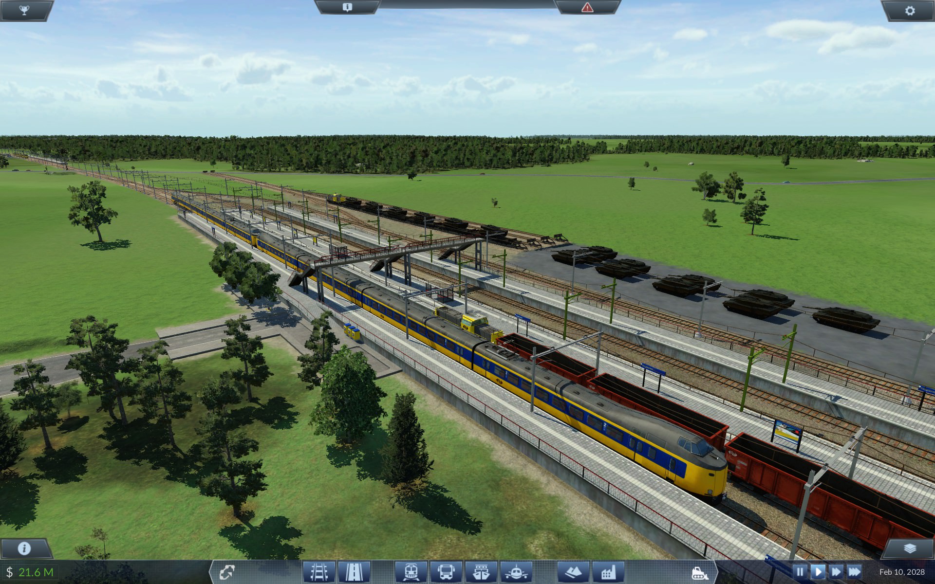 NL Bahnhof 't Harde mit Leopard 2 Panzer Transport