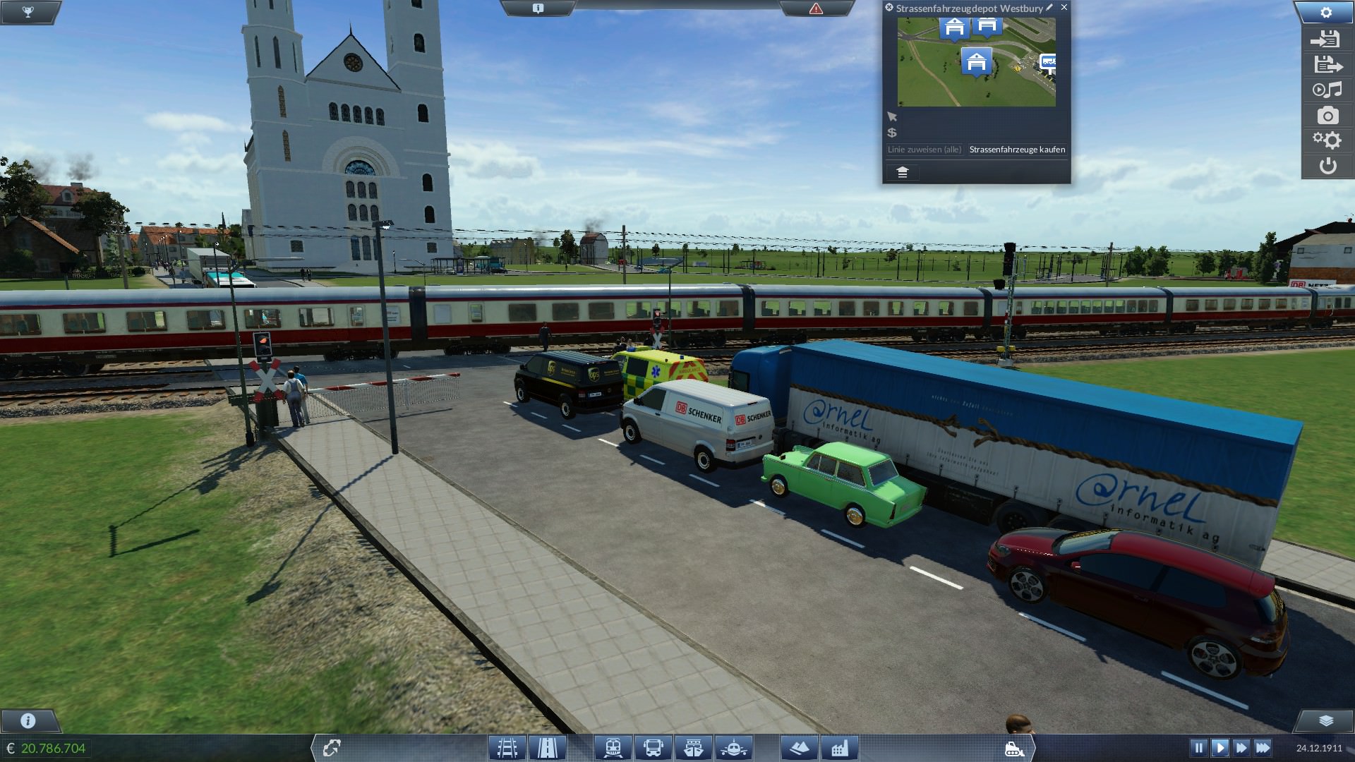 Andrang beim Bahnübergang