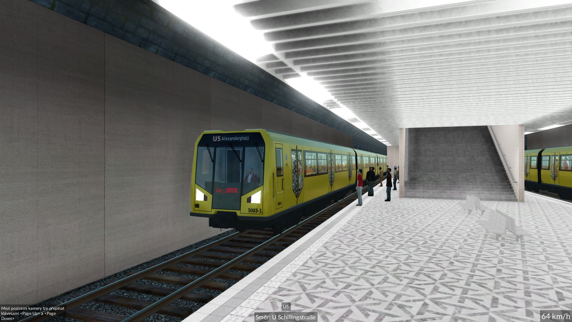 Unterirdisches Berlin - U5 Schillingstraße - Zug ist da