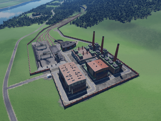 WIP - Heizkraftwerk mit Kohlelager und Bahnbetriebswerk