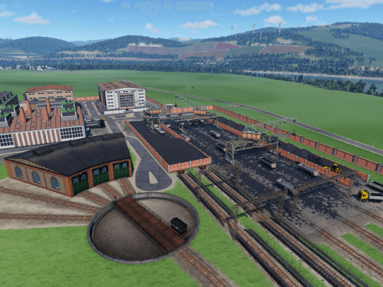 WIP - Heizkraftwerk mit Kohlelager und Bahnbetriebswerk