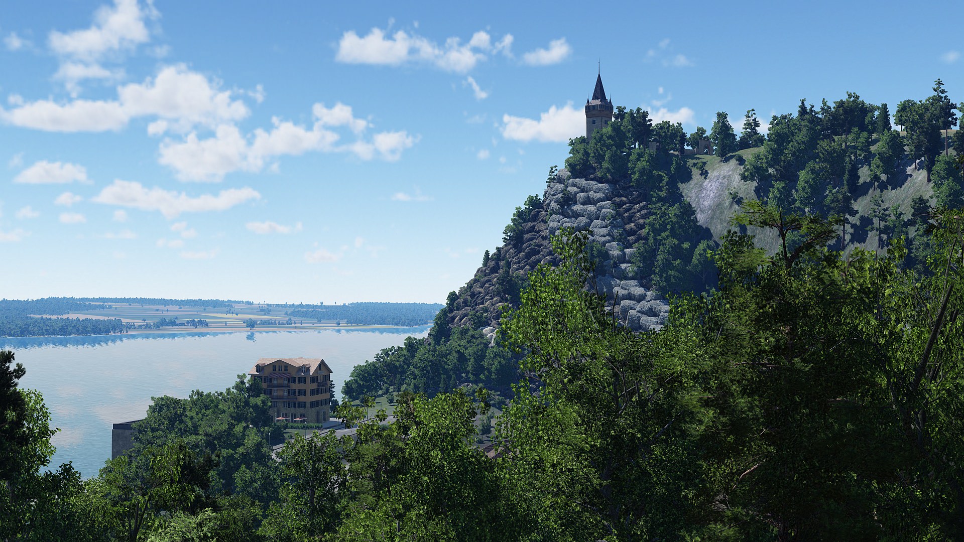 Wolfsfelsen mit Burgruine und Hotel