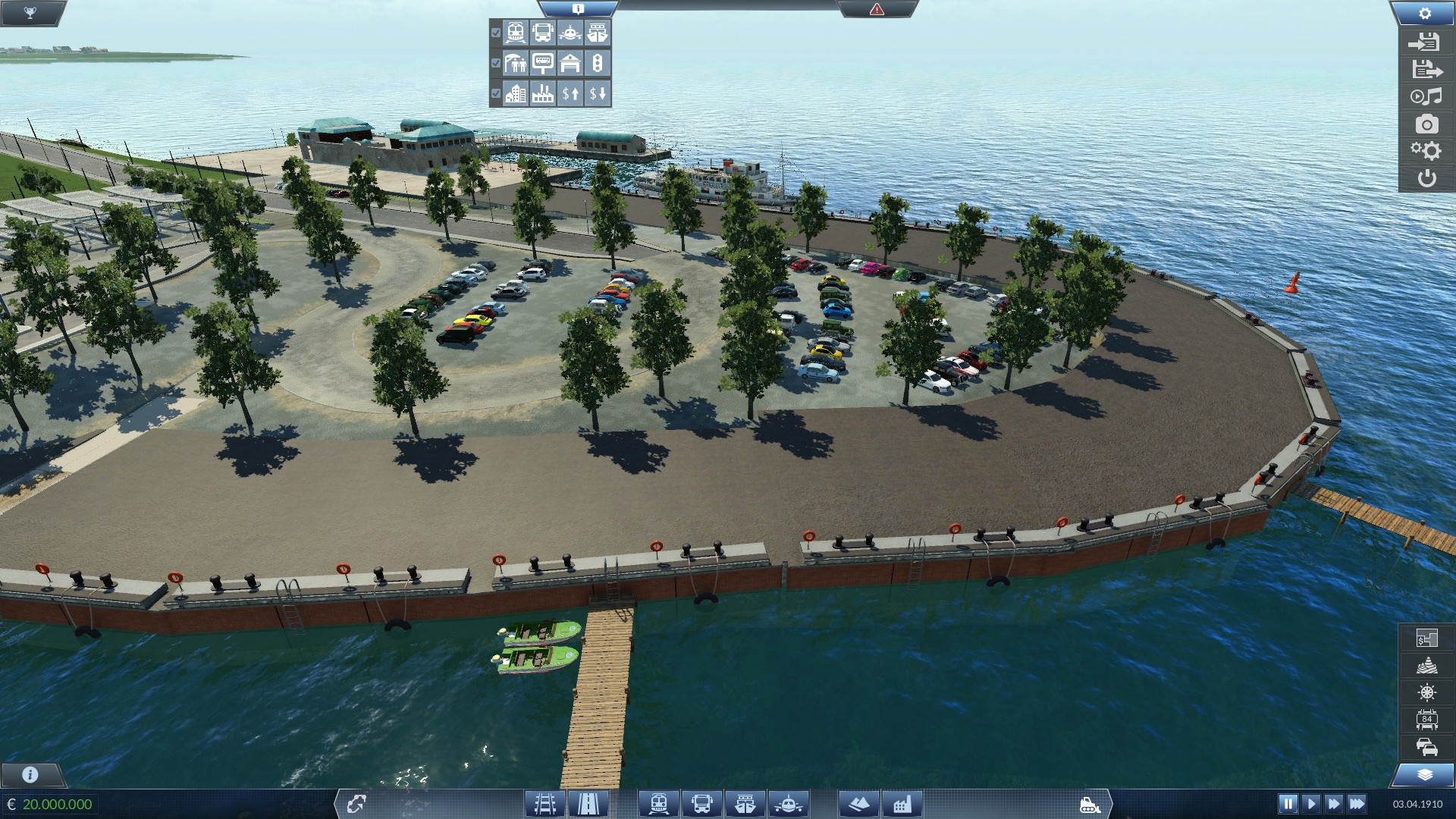 Parkplatz am Hafen