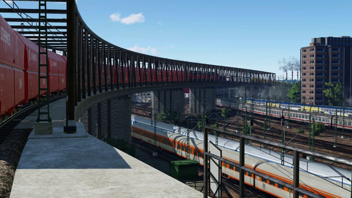 Gleisvorfeld mit Brücke 1