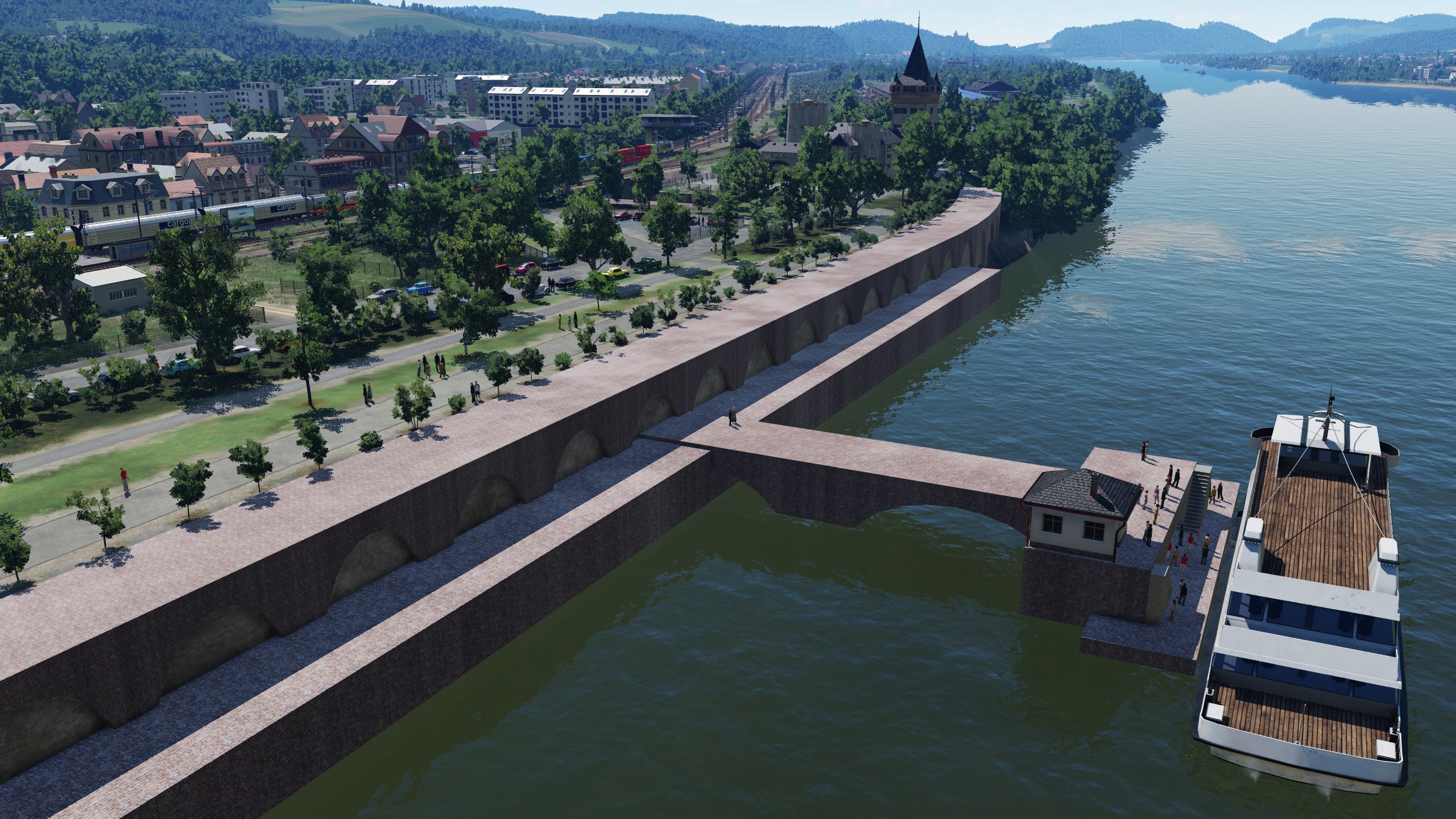 Touristen-Dampfer am Rhein