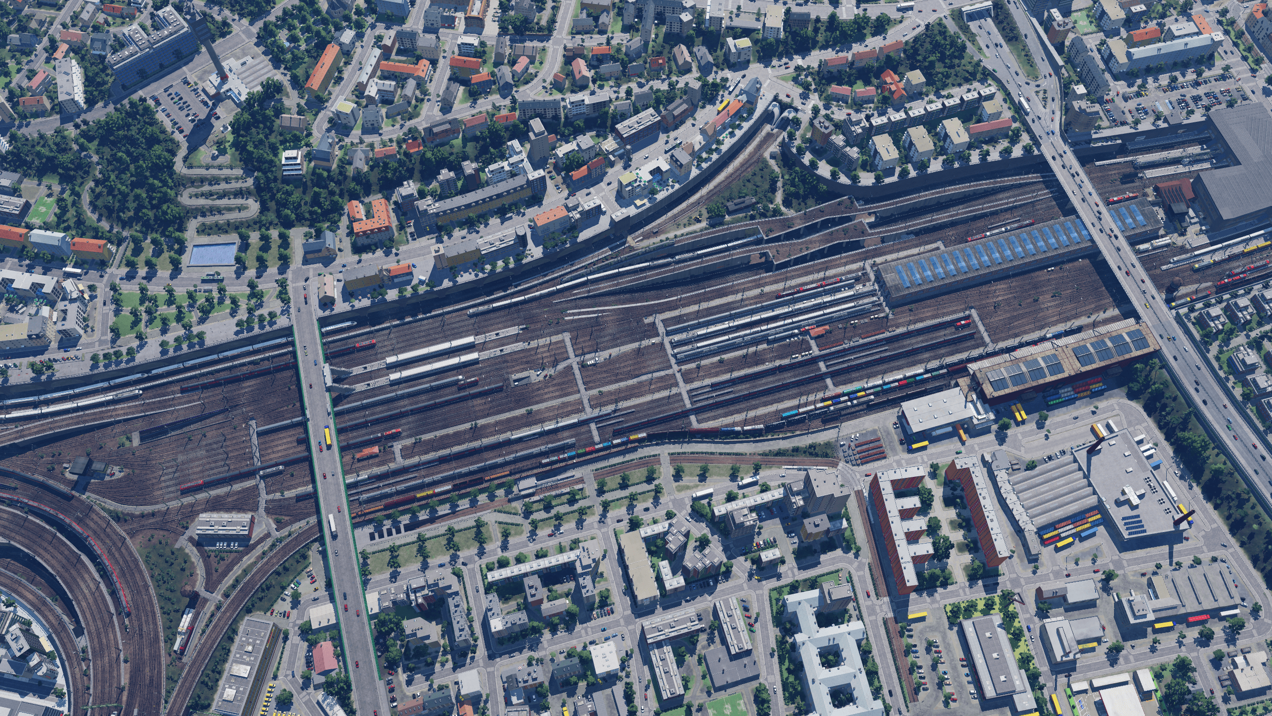 Bahnbetriebswerk von oben