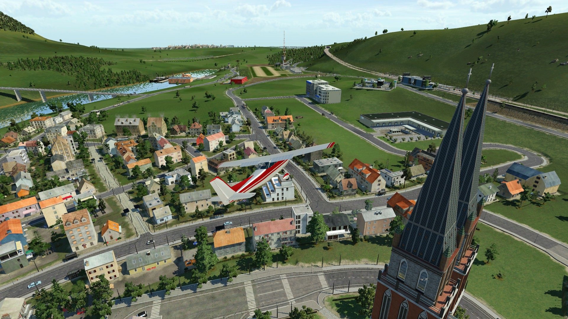 Kurve gerade noch gekriegt zum Privat Airport.