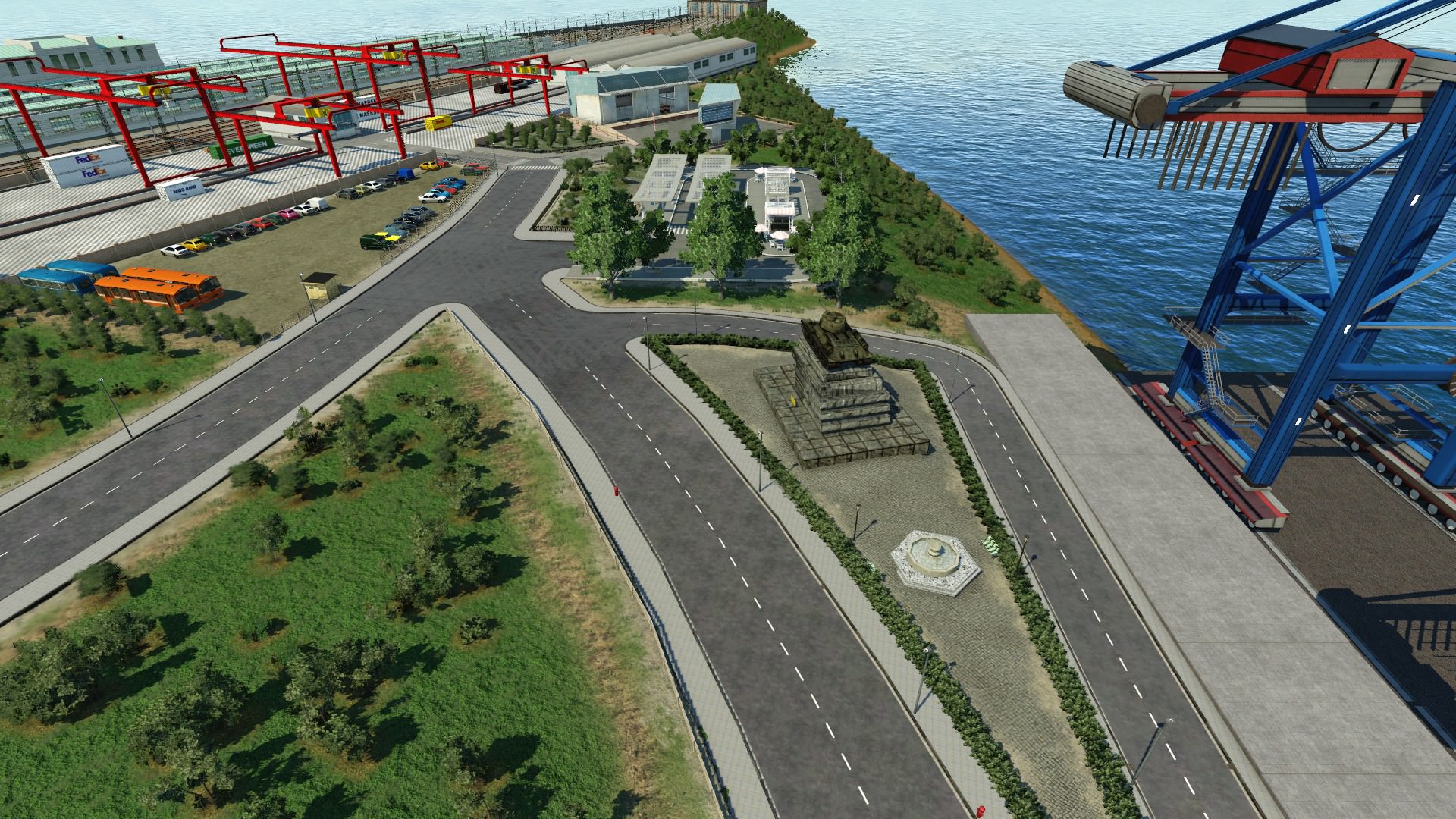 Blick auf den Güter Bahnhof und HBF Sparta