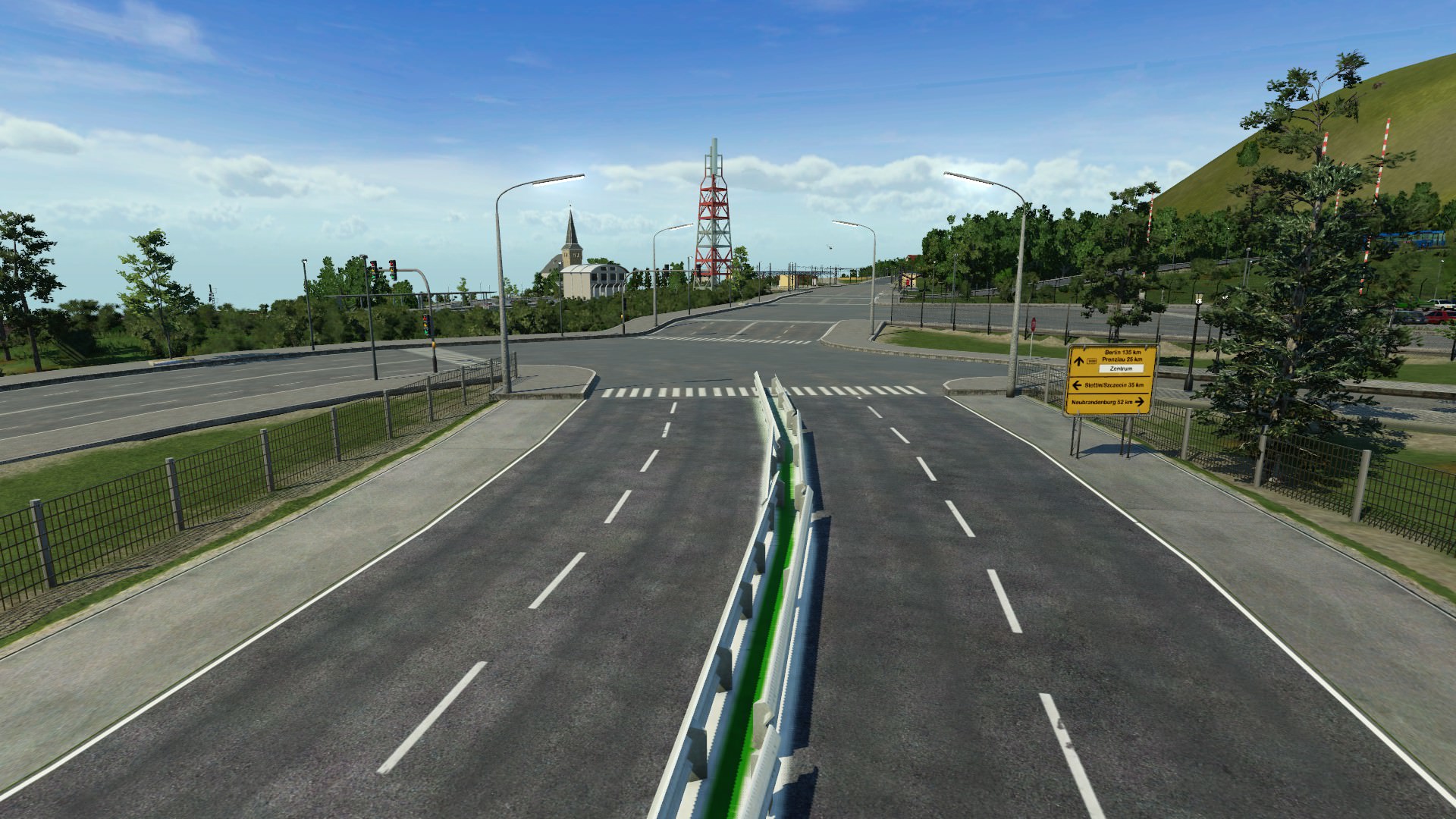 Autobahn Ende in Sparta