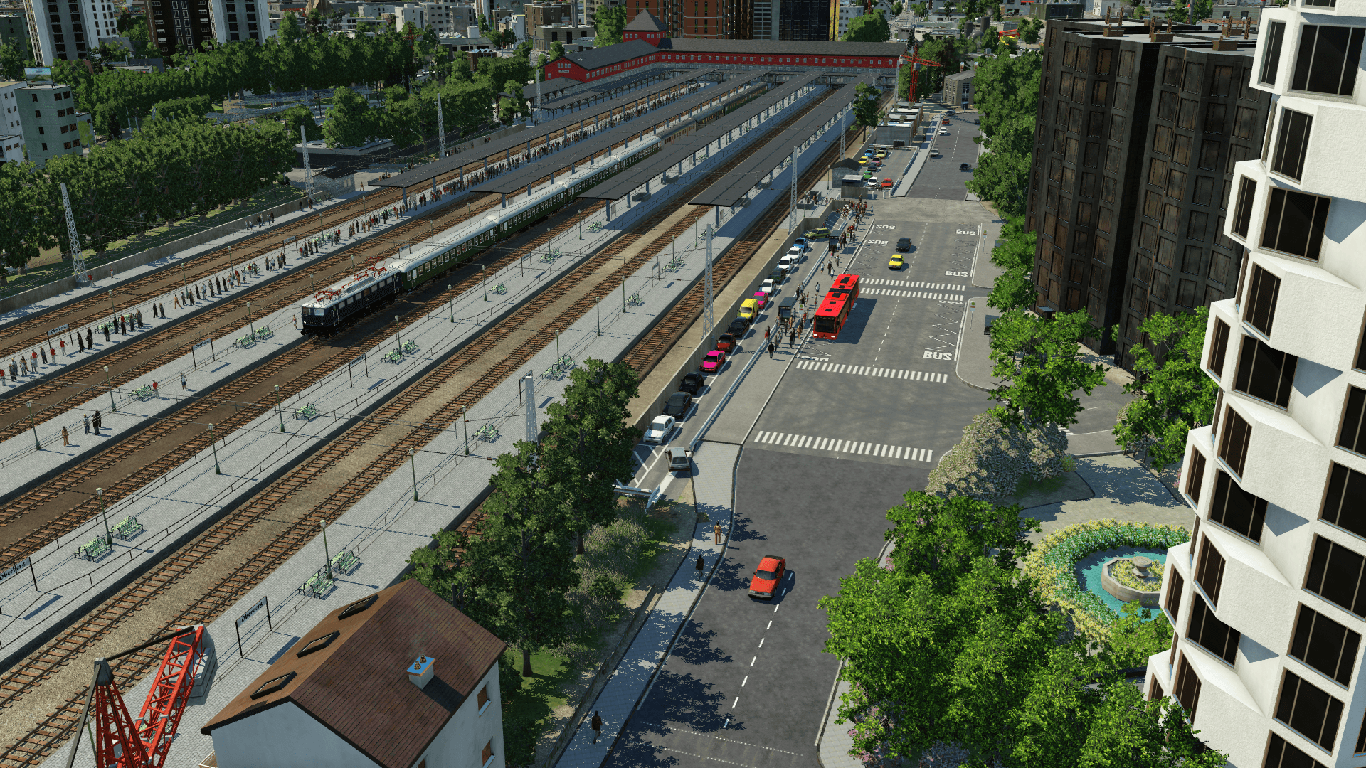 Blick auf den Bahnhof  1