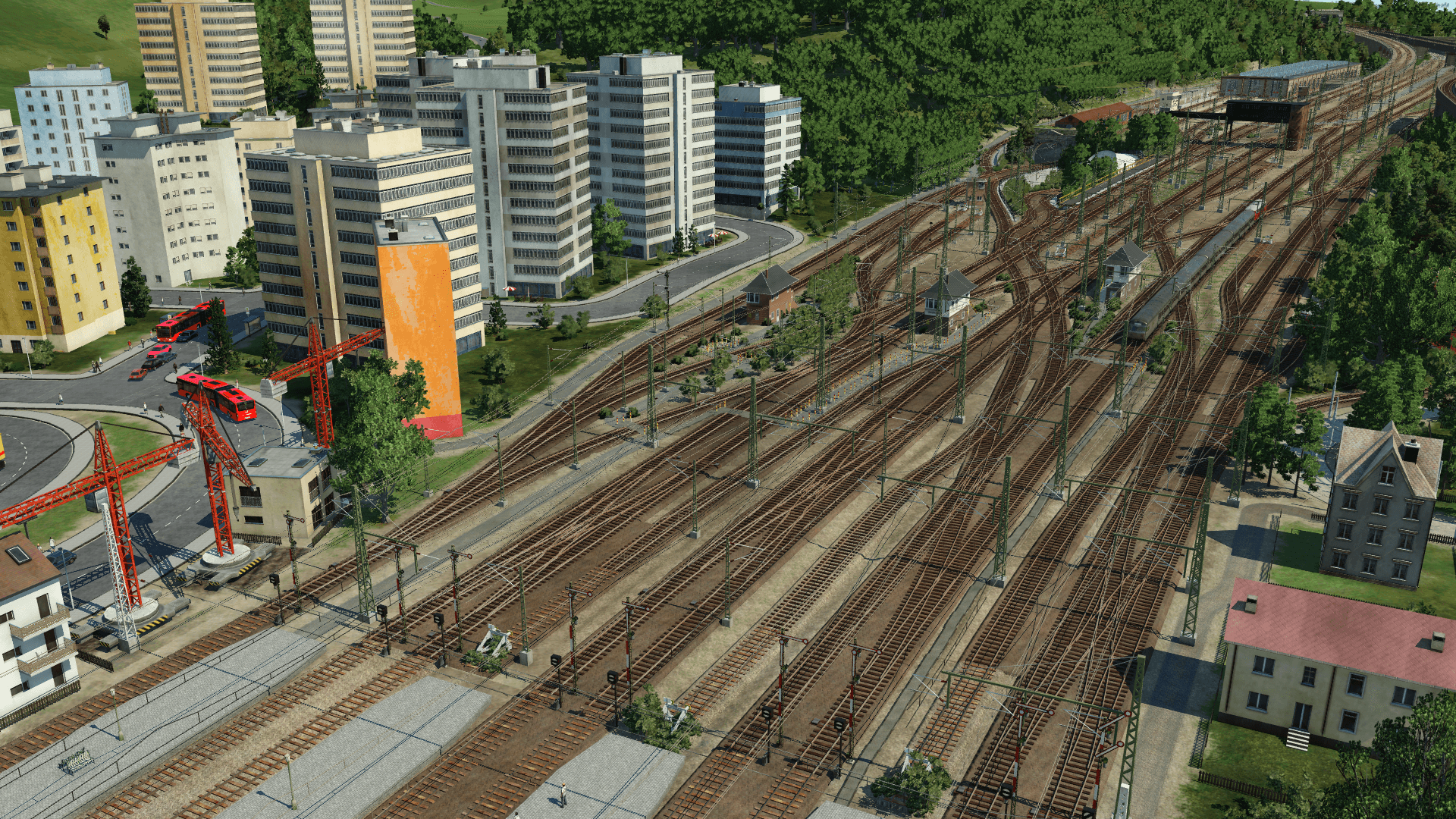 Blick auf das Gleisvorfeld 4