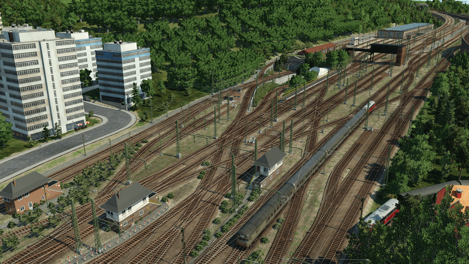 Blick auf das Gleisvorfeld 6