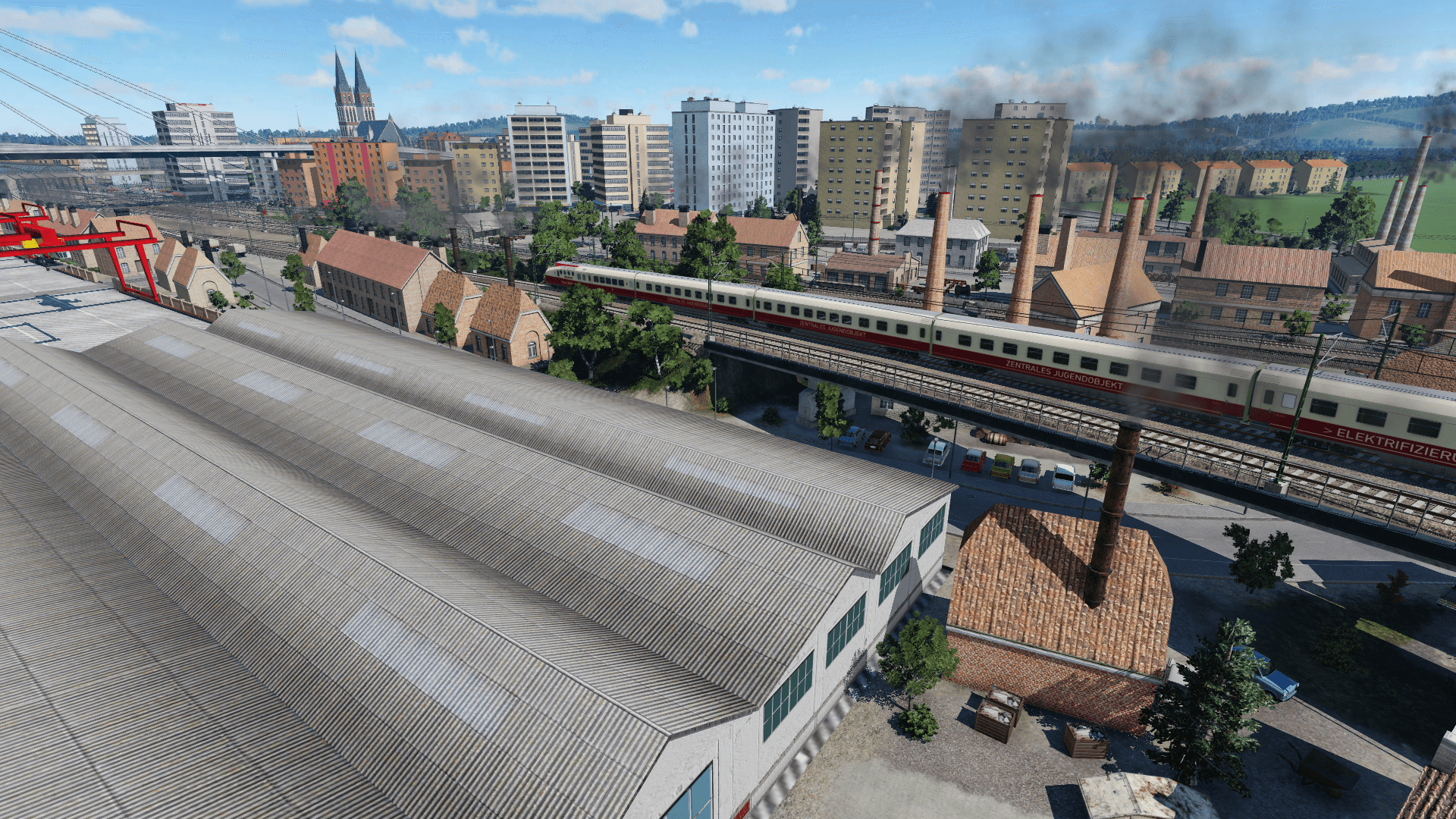 Einfahrt des Sonderzuges