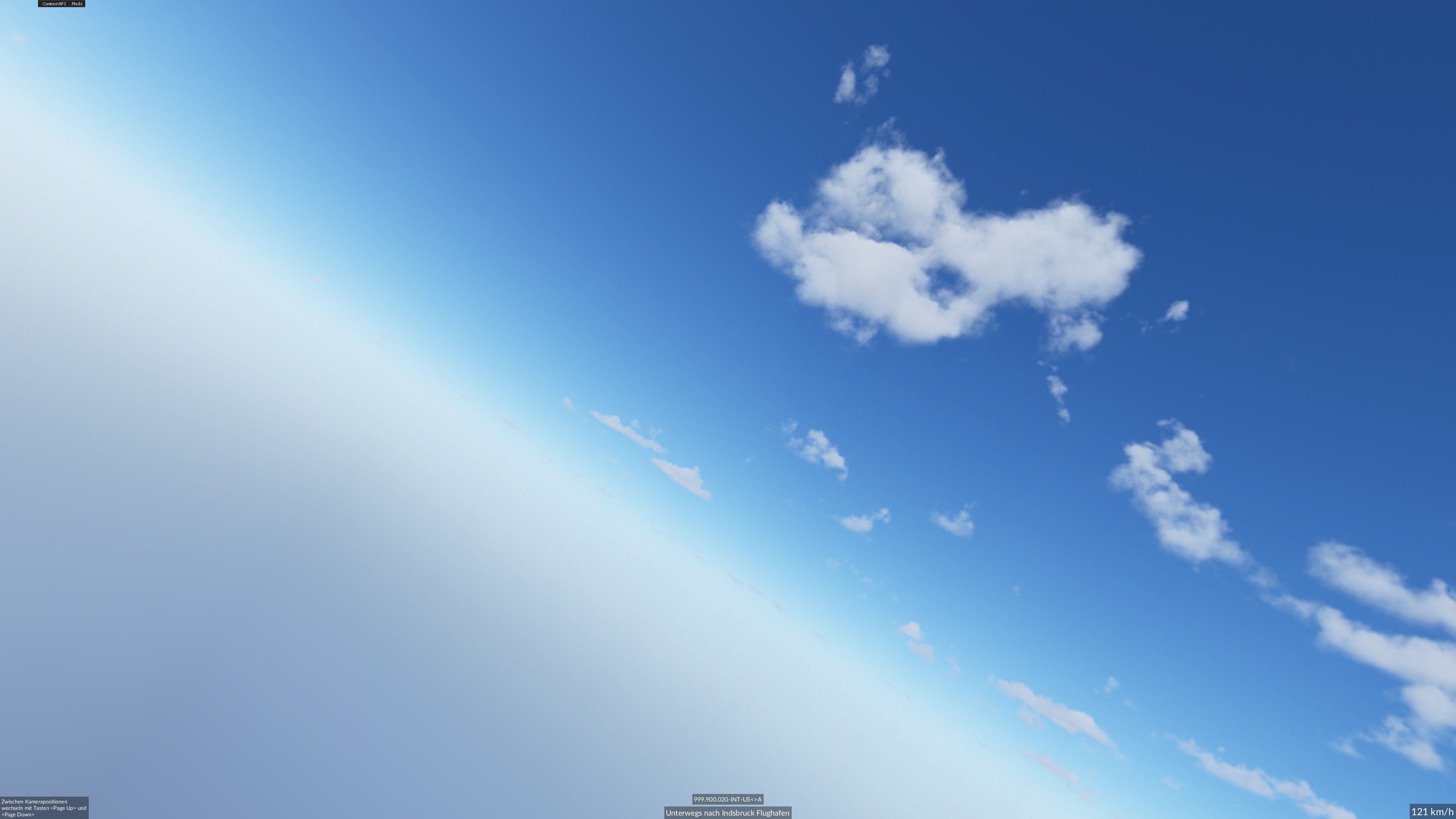 Flug in der Stratosphäre