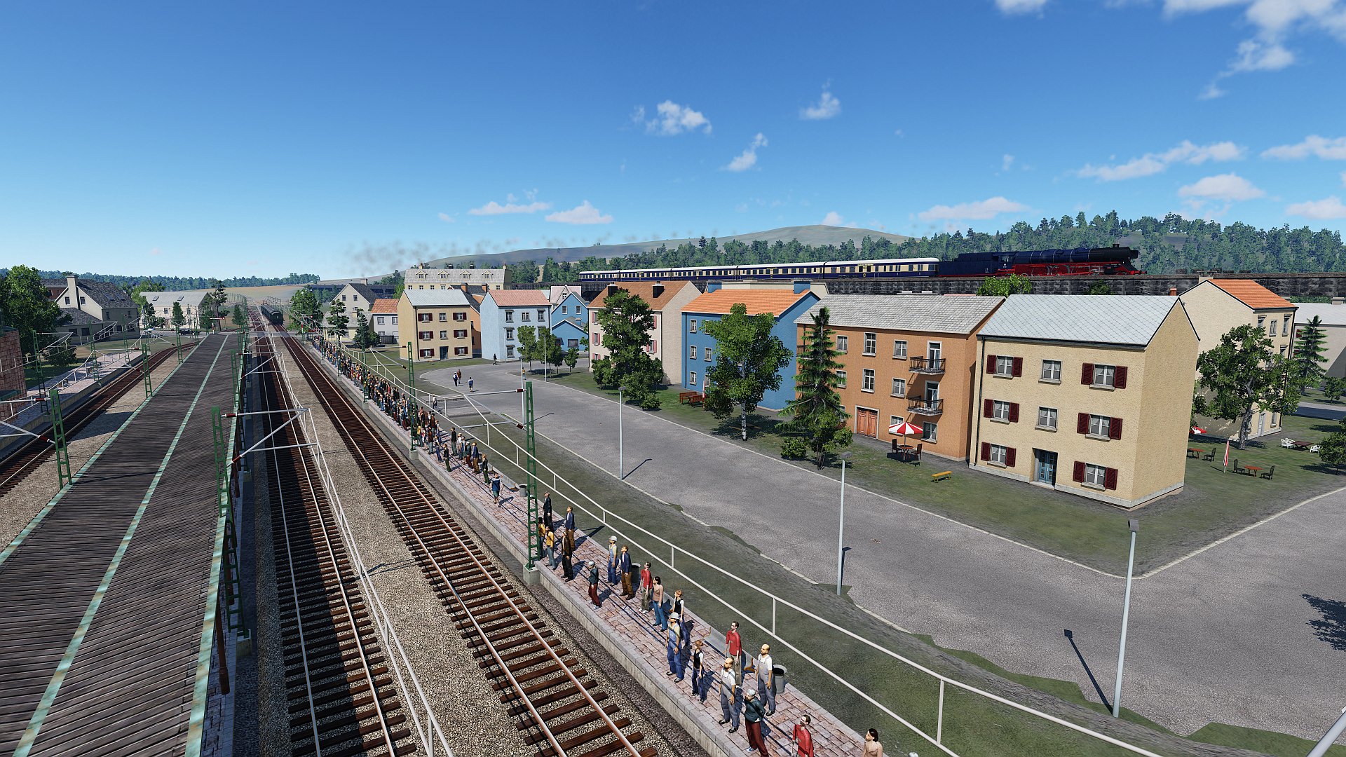 Münsingen mit Schnellzug