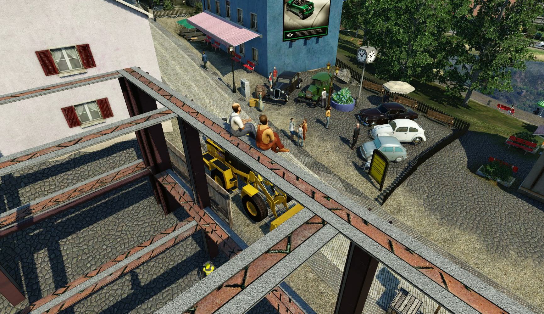Oldtimer-Treffen und Arbeitspause