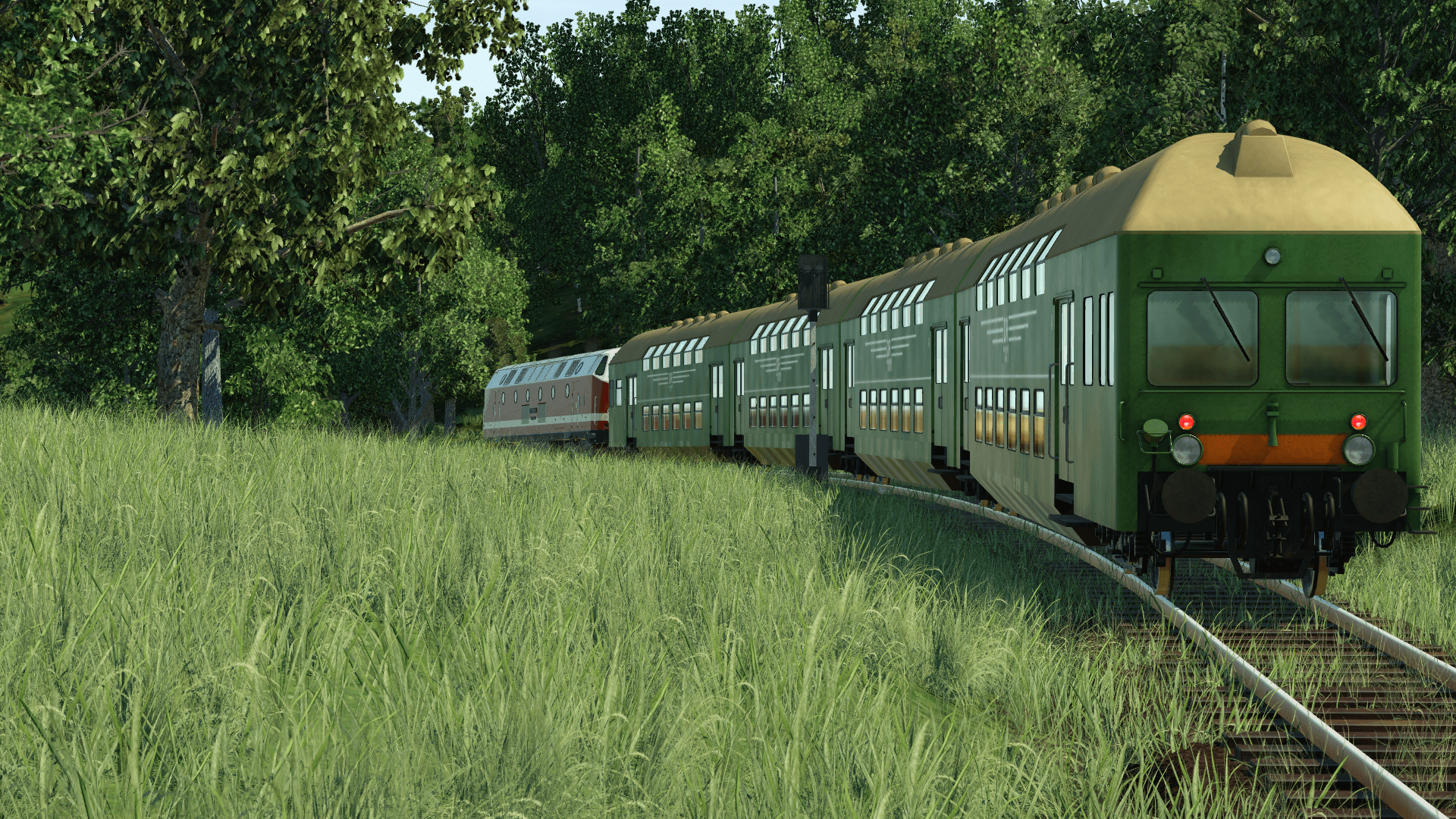 Abtauchen des U-Boots mitsamt der Doppelstockwagen