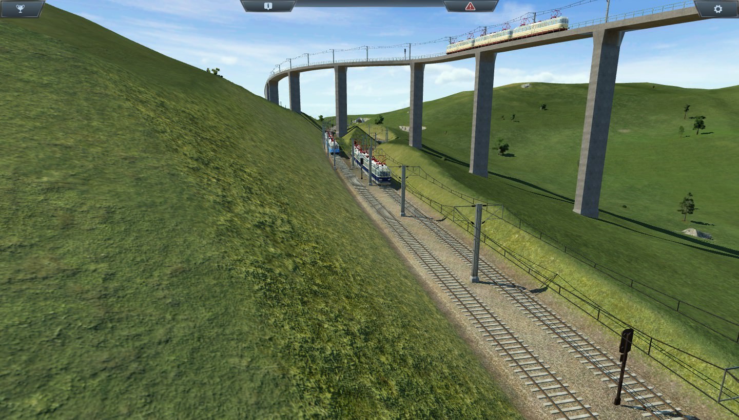 Seitenwechsel der Bergbahn