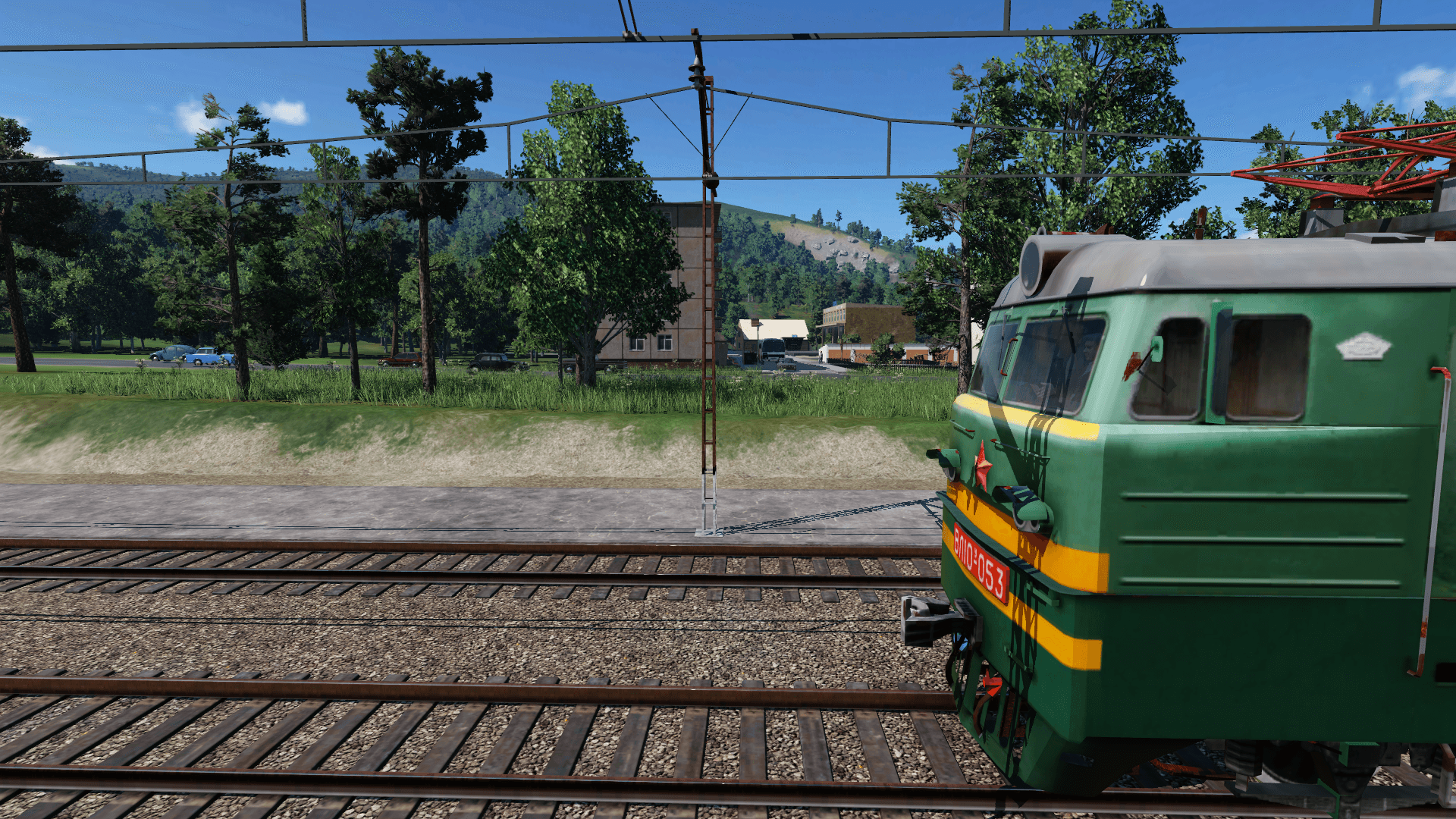 Little Russian industrial settlement and a cargo station