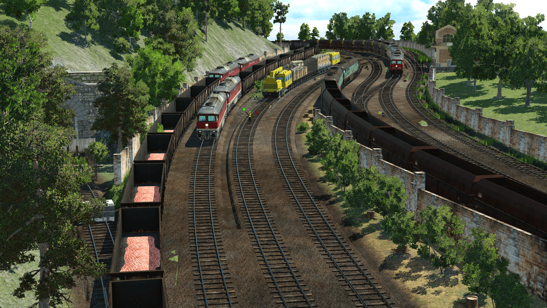 Zugtreffen am Berg