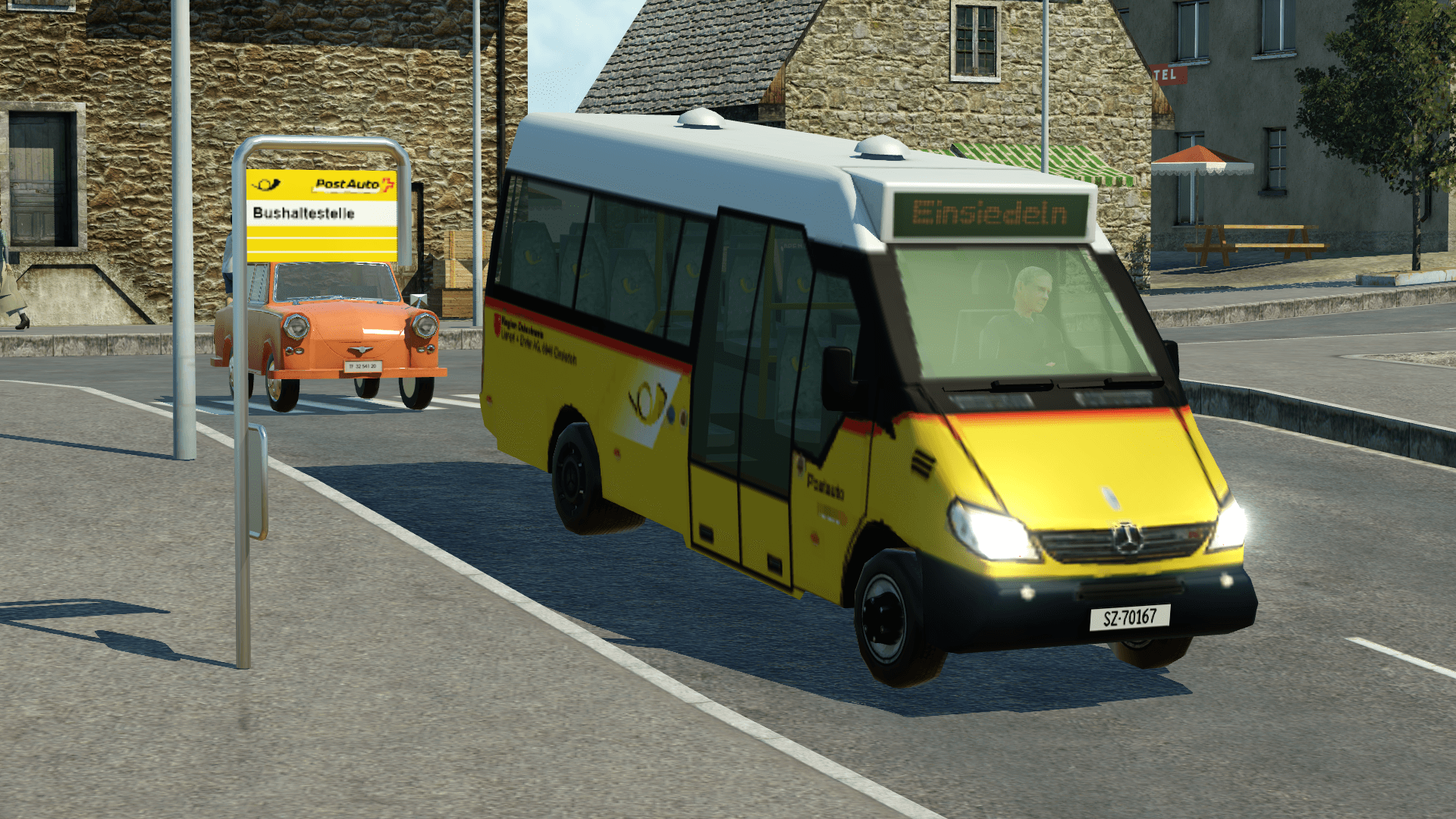 Postauto Kleinbus als Ortsbus
